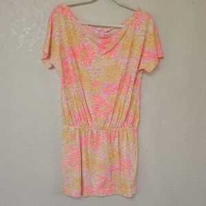 Lilly Pulitzer Floral Pink and Yellow Dress